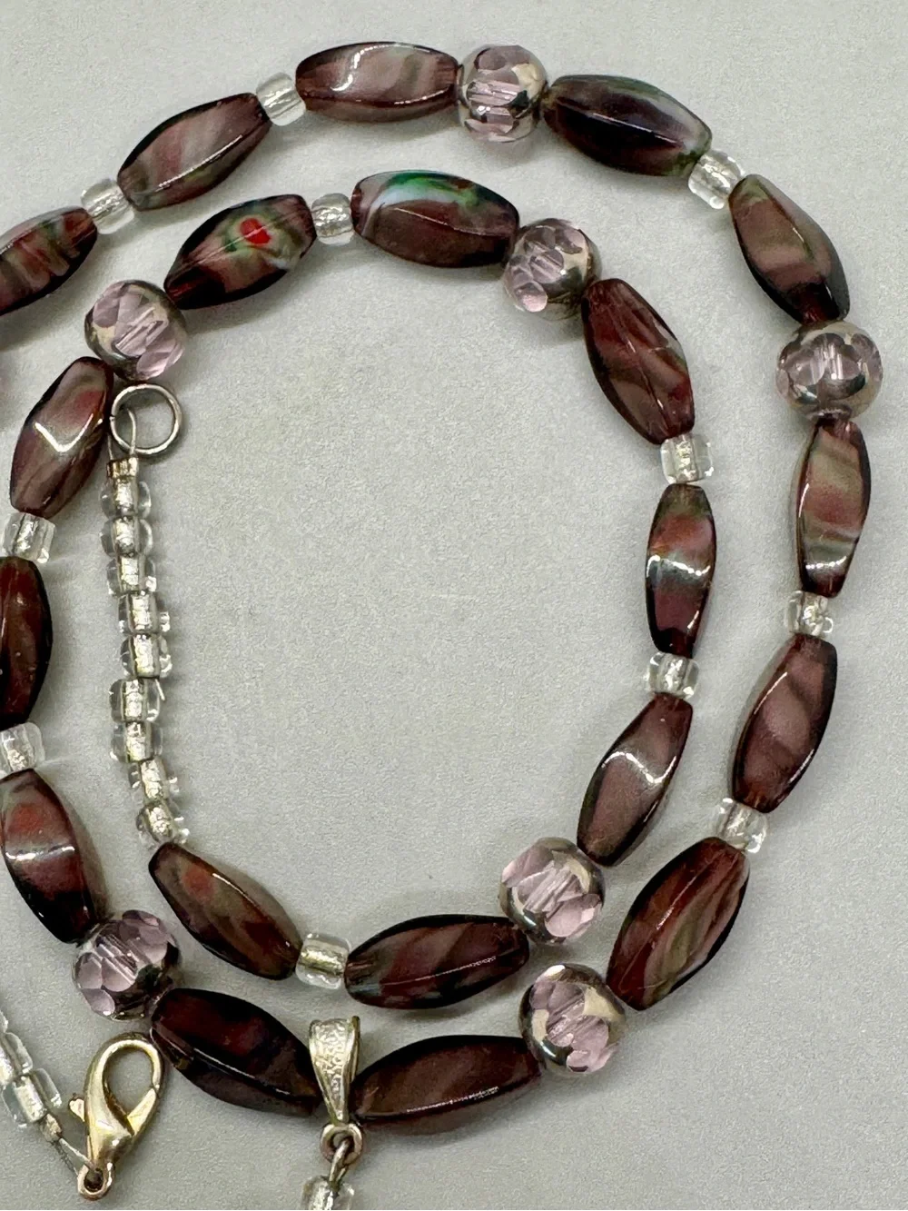 EUC Vintage Art Glass Beaded Necklace